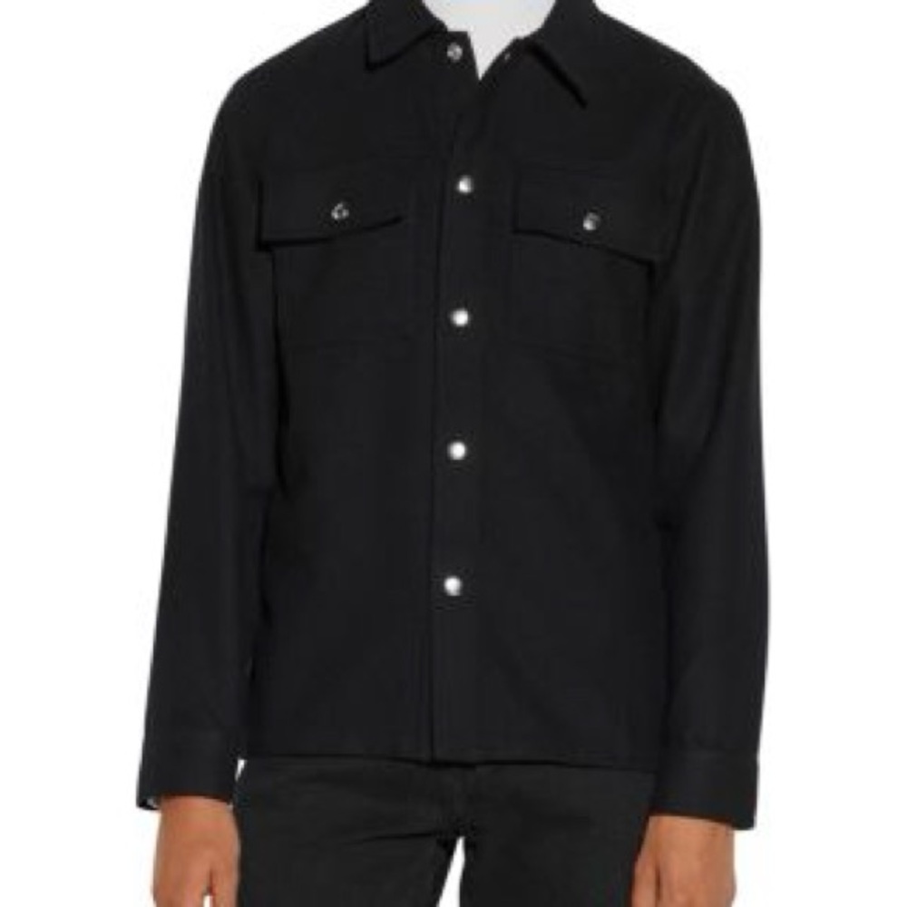 Sandro Black Men's Shirt Jacket